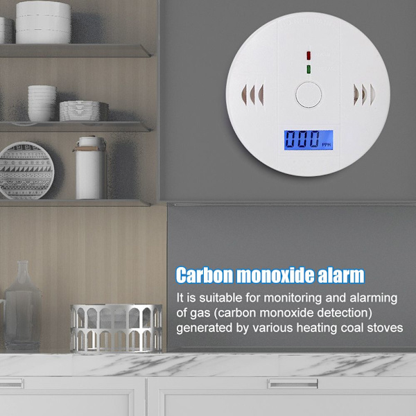Koldioxiddetektor Förgiftningsgassensor Varningslarm