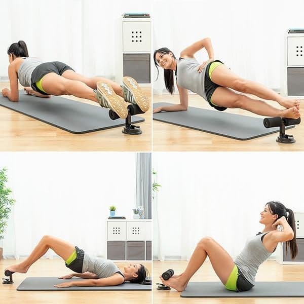 Situps-jalkatuki imukupilla - Harjoittelu Musta