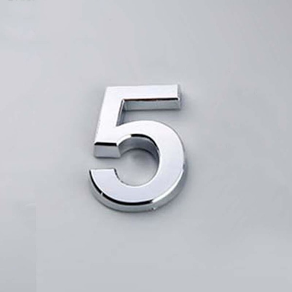 5CM 0-9 Nummerplatta Siffror Dekal Dörr Adress Hotell Hus Modern Nummer Matches the image Bronze/2