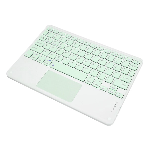 Bluetooth-tastatur med berøringsplate 78 taster Ultra Slim Silent Bærbart trådløst tastatur for smarttelefoner Nettbrett Bærbare datamaskiner Grønn