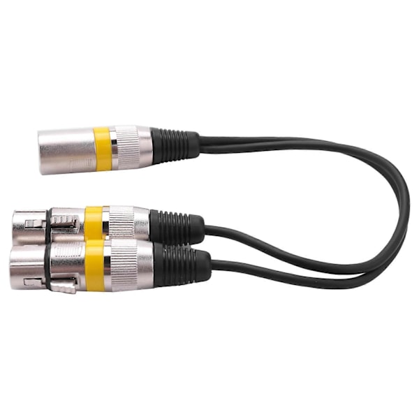 30 cm 3-pin XLR hane till 2 x XLR hona ljudförlängningskabel Y-splitter för mikrofonmixer inspelare DJ-kabel.pa