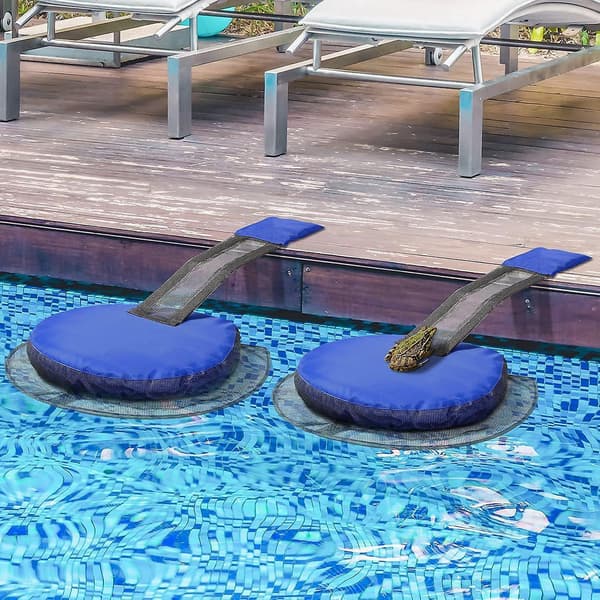 -pool Frog Log 2-pack, Flyktramp för vilda djur, Flytande djurräddningsramp, Minskar poolunderhållet