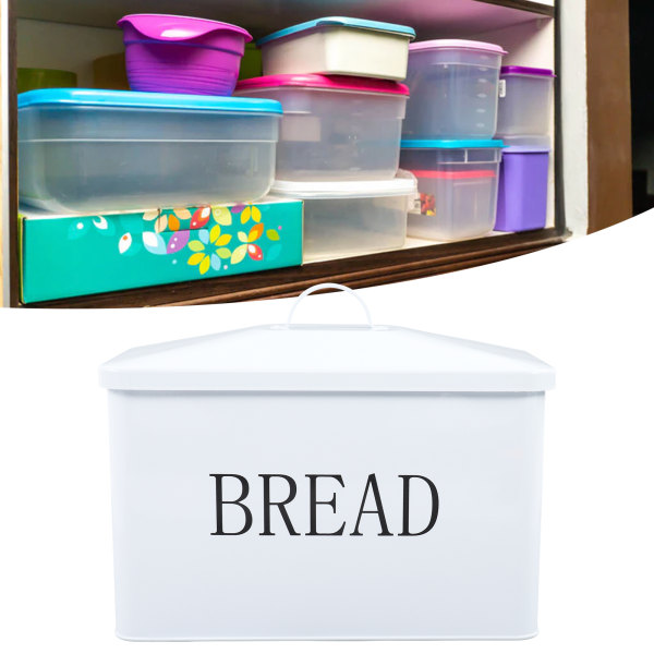 Liten brödlåda Stor kapacitet Säker Luktfri Kompakt design Bärbart handtag Halkfri Brödbehållare för brödmat