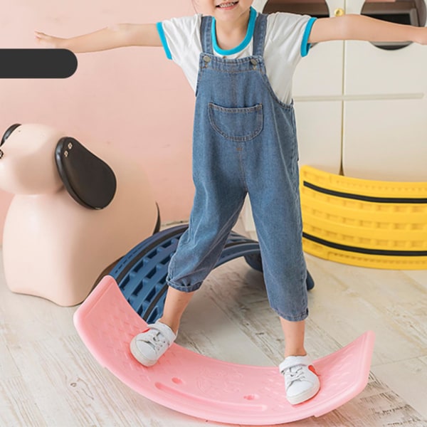 Børnevippebræt Vippebræt PE 60 kg Belastningsbærende Fysisk træning Balancelegetøj til børn til småbørn Pink