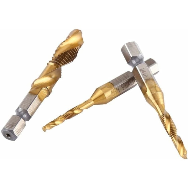 HSS gevindtapbor Metriske gevind M3-M10 titanium 1/4 \" sekskantet skaft（PA）