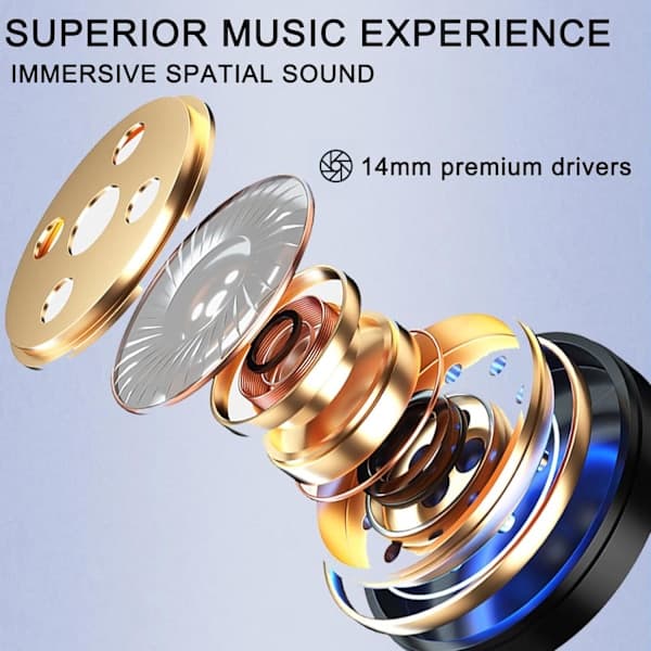 Bluetooth Headphones, Wireless in-Ear Earbuds, Wireless Charging Case