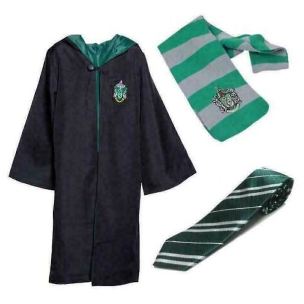 Harry Potter Kostym Unisex Vuxen/Barn Gryffindor Ravenclaw Robe Cloak_h grön 115cm