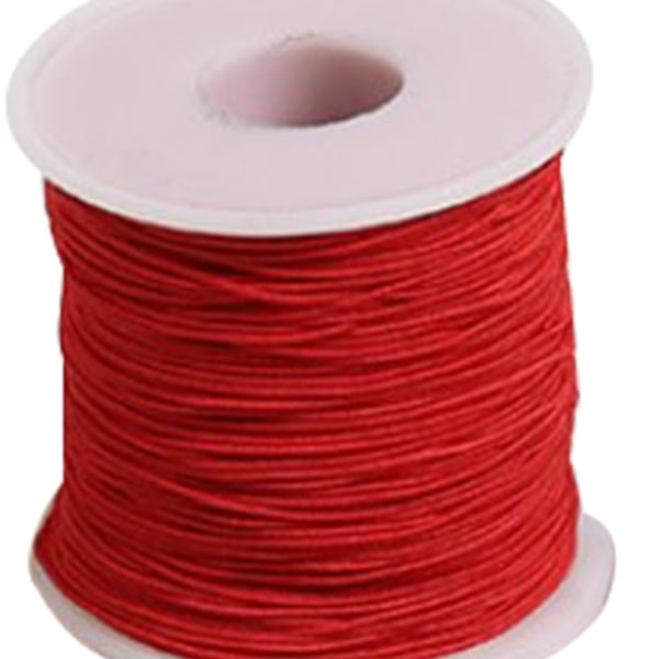 0,8 mm röd elastisk sträng 328 fot lång klippbar höghållfast armbandssträng halsbandssnöre för smyckestillverkning