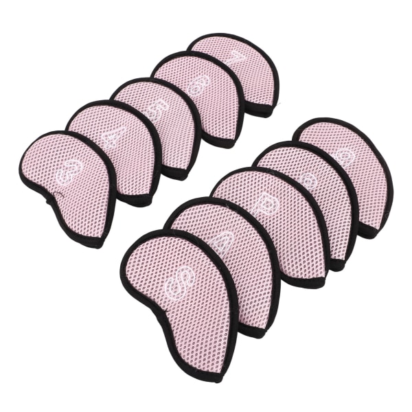 10 kpl golfmailan päänsuojuksia golfmailan cover rautatangon verkkosuojusmailan suojaavat päänsuojukset numeroilla vaaleanpunainen