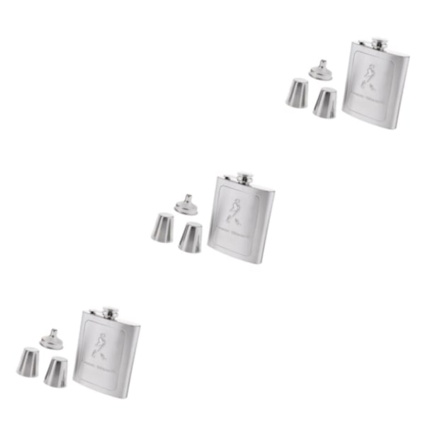 1/2/3 7oz Ruostumattomasta Teräksestä Valmistettu Hip Flask -setti Taskukolvi Tyypillä C Type C 3Set