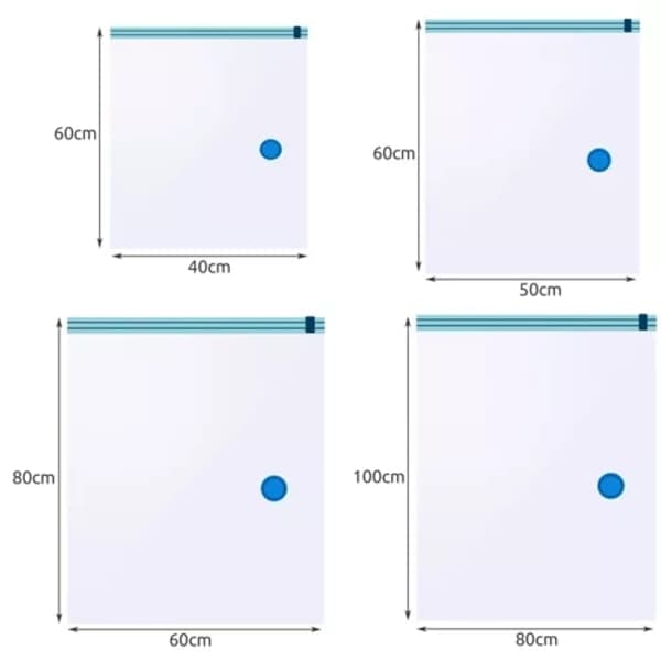 Vacuum Bags in Various Sizes - 10 pcs