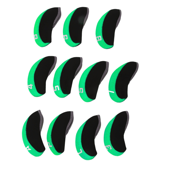 11 kpl golfmailan päänsuojat Neopreeninumeroidut golfmailan päänsuojat ulkokentille vihreä