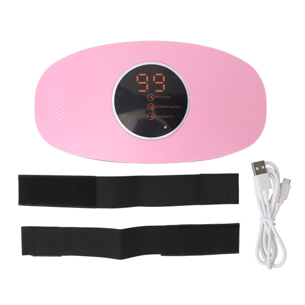 Elektrisk taljemassagebælte 3 tilstande 26 hastigheder 360 grader Indpakning Talje slankeinstrument Pink