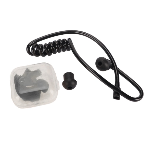 Ørestykke akustisk rør Ergonomisk erstatning akustisk spolerør med ørepropper for Motorola toveis radiohodetelefoner svarte ørepropper