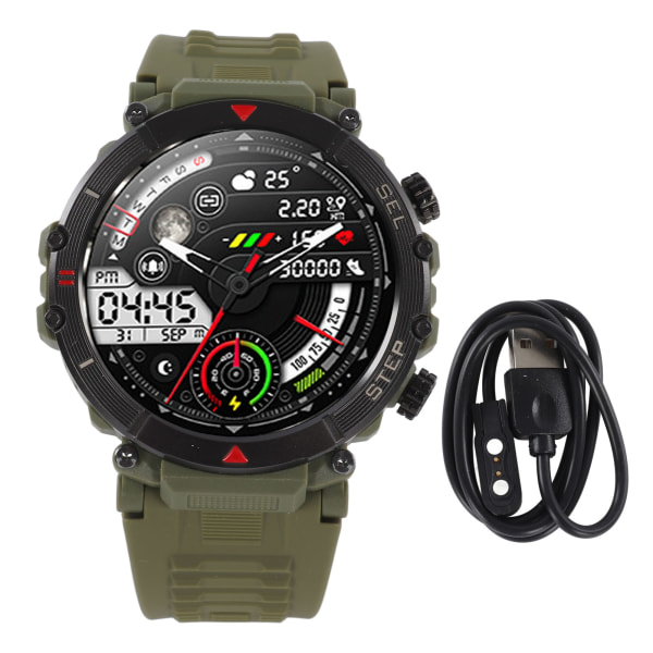 Smart Watch IP67 vattentät sovmonitor Röstsamtal Sport Smartwatch med stegräknare Grön