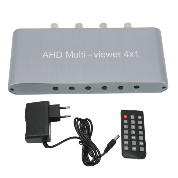 AHD 4x1 Multiviewer Switcher 4 in 1 Out 1080P 60 Hz AHD 4x1 Multi Switcher kaukosäätimellä 100-240 V EU-pistoke