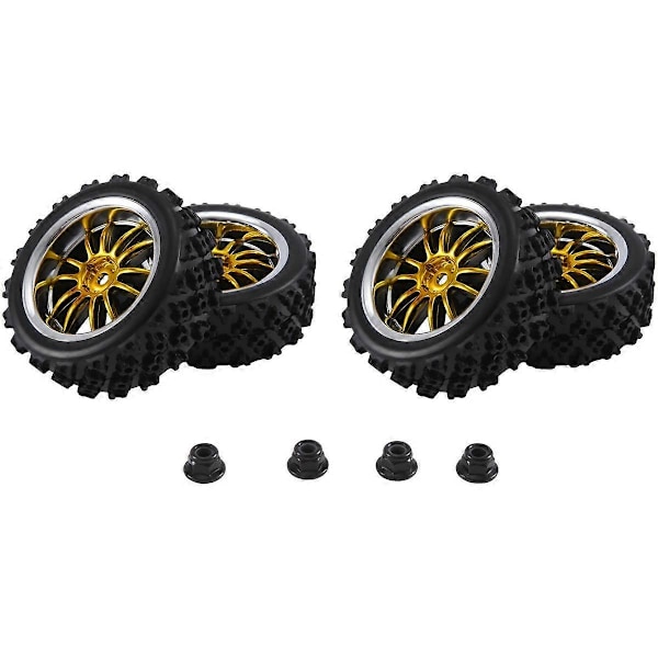 4 kpl 12 mm Hex-vanteen ja OD 2,59 tuuman kumirenkaat RC 1/10 On-Road Touring -autoon, B.pa