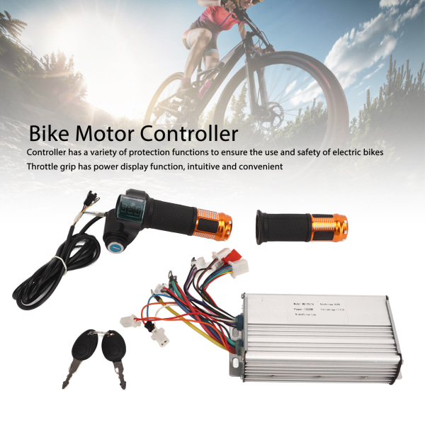 48V 1000W borstlös styrenhet Elcykelkonverteringssats Guld Universal Gashandtag Lithium Battery Modification Kit