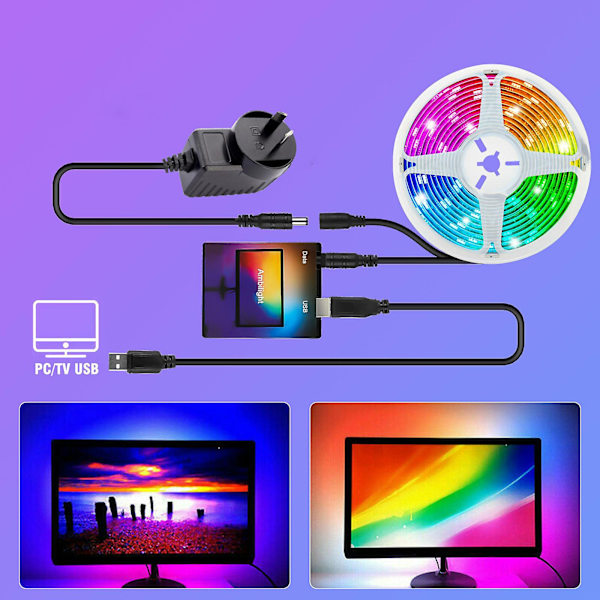 Ambilight USB LED-remsa 3m