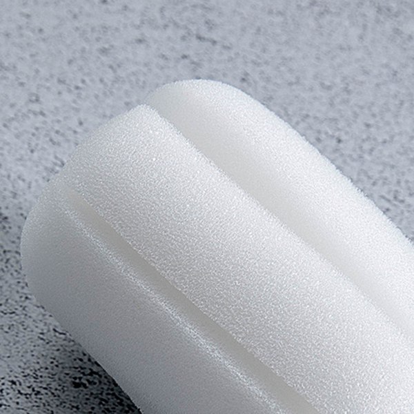 Langt håndtag svampeflaske børste 360° rengøring elastisk fleksibelt hængende hul Design Blød svampe flaske rengøringsbørste Hvid