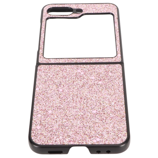 Flip phone case Snygg ABS Anti Fall Precision Öppning Skyddande Flip Phone case för Z Flip 5 Pink Glitter