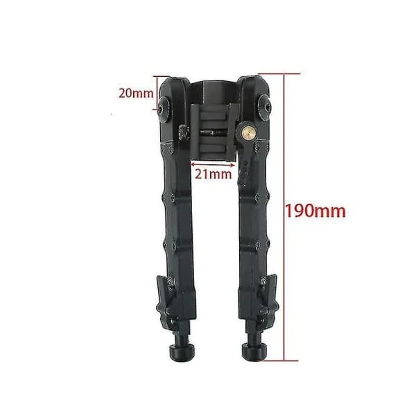 Aluminiumlegering V9 Stödben i ett stycke Justerbart Bipod Stativfäste Svart