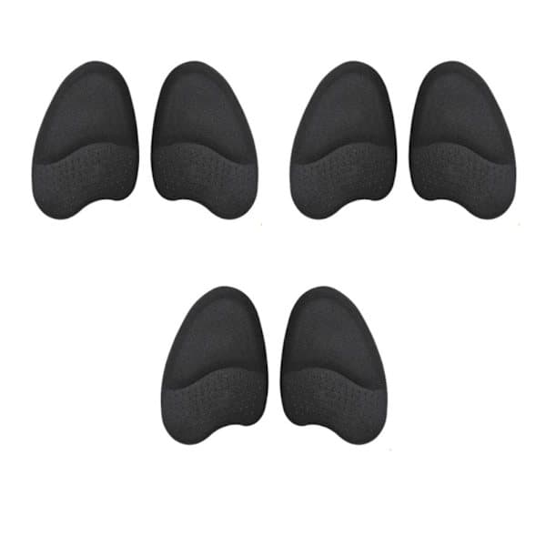 3 par Metatarsal Pads Forfotsputer SVARTA svart