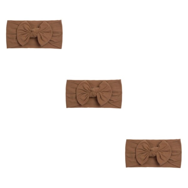2/3/5 Sött och vackert baby Hårband Snyggt och bekvämt brunt brown 3Set