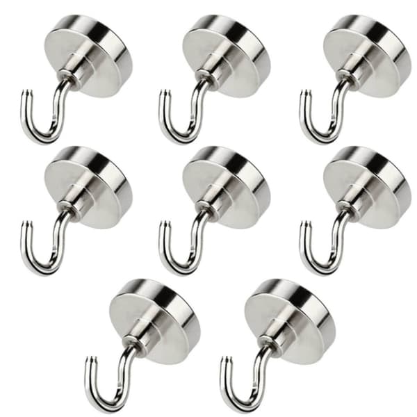 Magneettikoukku 8 kpl Hopea 8 kg