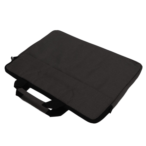Laptopväska 15,6 tum Bärbart handtag med stor kapacitet Vattentätt tygmaterial Dragkedja Stängande bärbar handväska för företag Svart