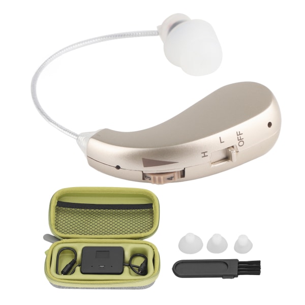BX 06 Sound Aid Device Oppladbart øre Sound Aid forsterker volumet av lyder Ergonomisk passform sølv