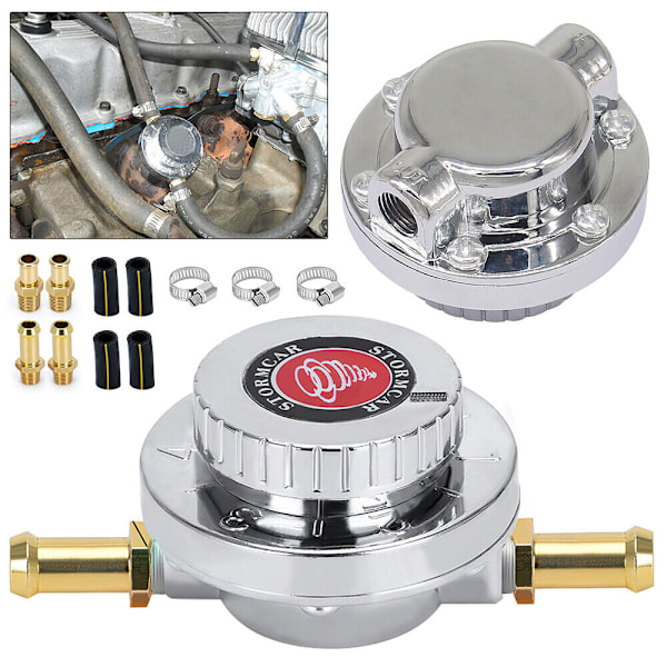 Universell manuell justerbar bränsletrycksregulator kit för förgasarmotor