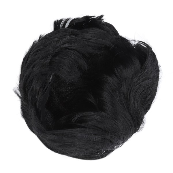 Kort peruk för män Fluffig Naturlig Moderiktig Bekväm Bär Peruk med falskt hår för män Svart