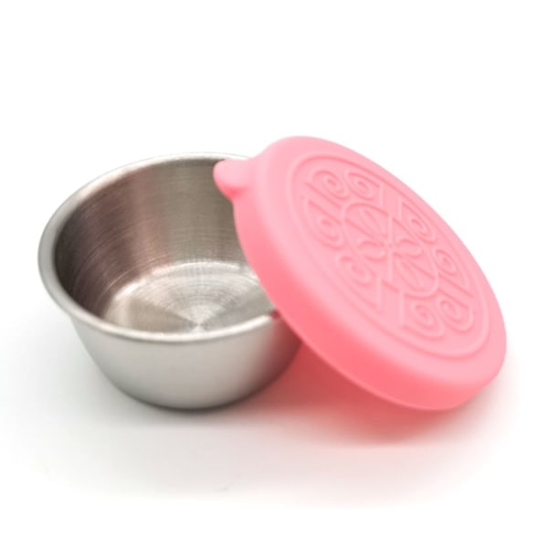 Återanvändbara såsskålar Salladsdressingbehållare ROSA pinkki