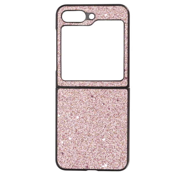 Flip Phone Case Stilig ABS Anti Fall Nøyaktighet Åpning Beskyttende Flip Phone Case for Z Flip 5 Pink Glitter