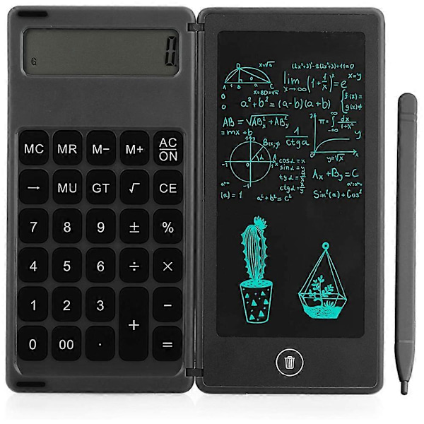 Lommeregner Notesblok 6 Tommer LCD Skriveplade Digital Tegneplade med Stylus Pen Sletteknap Lås.pa