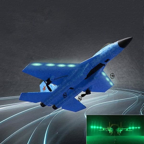 Ny Su-35 RC Flygplan 2.4g Fjärrstyrd Jaktplan EPP Skumleksaker Barnpresent Blå One Size