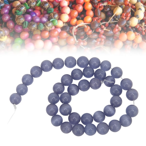 10 mm smykker DIY rund perle Utsøkt Elegant naturstein perle for armbånd Halskjede MakingLight Violet