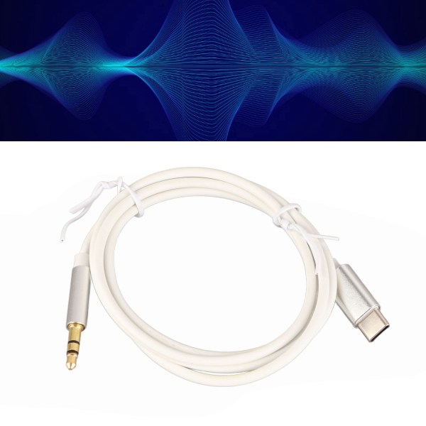 USB C til 3,5 mm lyd Aux Jack-kabel Stabil type C-adapter til 3,5 mm hodetelefonstereoledning for bilhjem