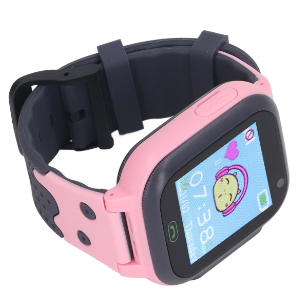 Barn Smart Watch Videosamtal Kamera Larm Ficklampa Pekskärm Smartwatch för utomhusbruk Rosa