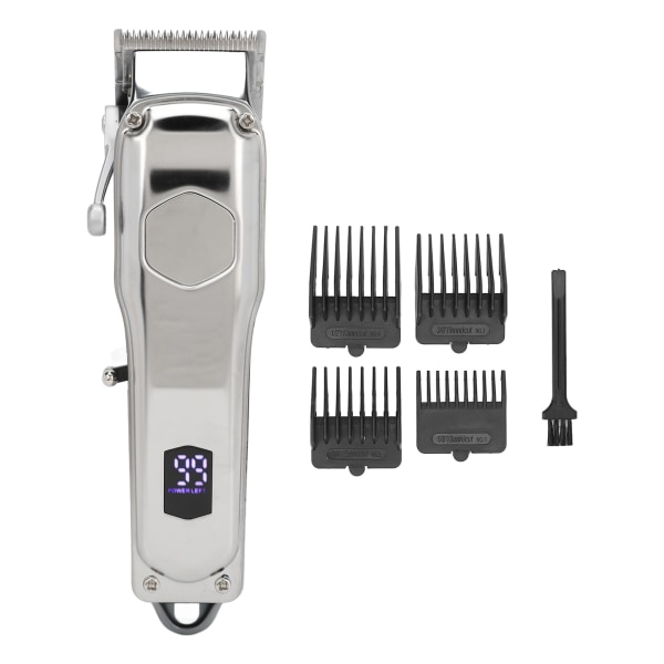 Sähköinen hiusleikkuri ladattava hiljainen ja turvallinen digitaalinen näyttö johdoton partaleikkuri ja ohjauskammat miehille