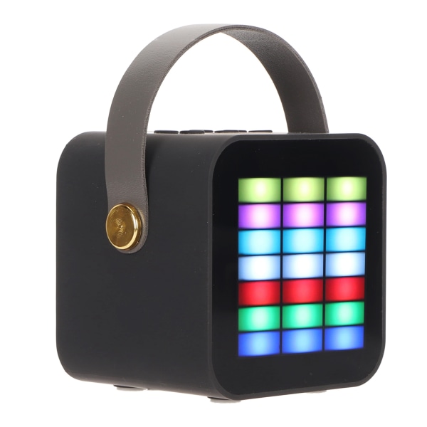 Barn Mini Karaoke Machine BT 5.3 LED-lyseffekter Trådløs Bluetooth-høyttaler med 2 mikrofoner for fest