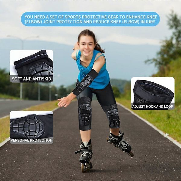 Skyddsutrustning för barn - Mjuka armbågsskydd och knäskydd för balanscykel, skateboard, rullskridskor