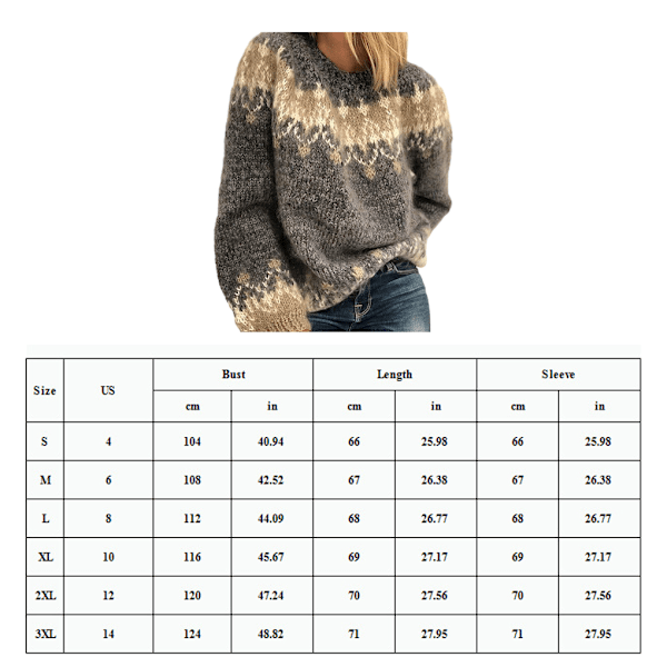 Klassisk Mohair Strikket Trøje Til Efterår Vinter Åndbar Og Grå grey S