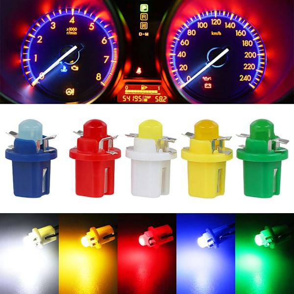 LED Dashbord Lys Bil Instrument Pære GUL