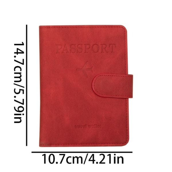 RFID Passholder Passportbag RØD rød red