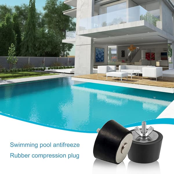 Poolplugg Diameter 32-38mm Gummi Vinterpluggar med rostfria stålbultar Sunmostar
