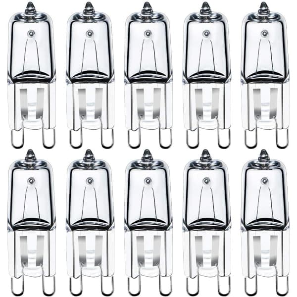 45W G9 halogenlampor 230V varmvita dimbara 10-pack