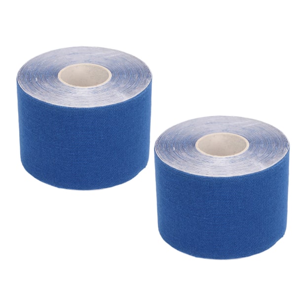 2 STK Atletisk Kinesiologi Tape 5 cm Bredde 5m Længde Muscle Sticker Protector til Fitness Badminton Mørkeblå