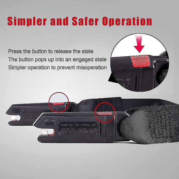 Universal Isofix-bånd, Ltuikhq, Enknapp, Blød Polyester, Sort, 1,6 m, 15000N Trækstyrke